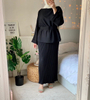 Modest Fashion Solid Color Casual New Design Dubai Middle East Muslim Lady Blouse Set