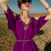 Muslim Dubai Handmade Robe Modest Fashion Middle East Islamic Maxi Dresses Loose Abaya
