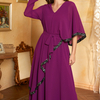 Sequin Chiffon Dubai Modest Fashion Best Selling Islamic Muslim Robe Maxi Dresses Loose Abaya
