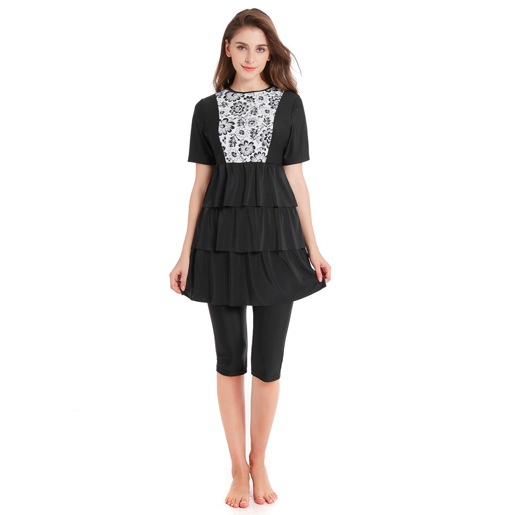 Wholesale Full Cover Swimwear Women's Modest Islamic Beach Swimsuits Burkini