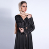 Ramadan New Style Cardigan with Hot Sleeves And Retro Waist Drawstring Muslim Robe for Cross-border