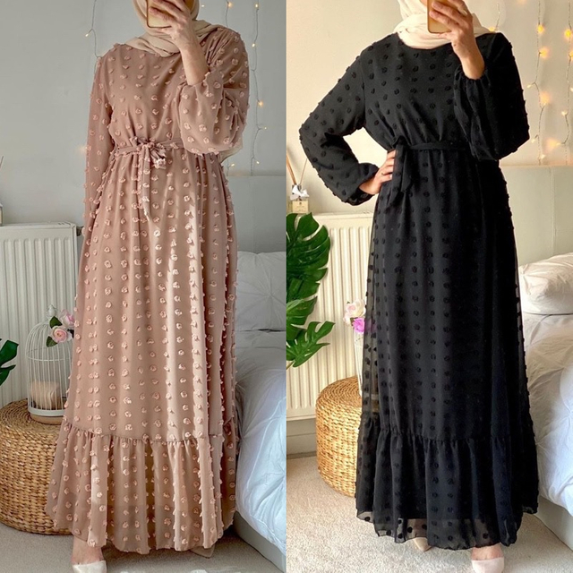  Turkish 2022 Bat Sleeve Thobe Burka Kaftan Kimono Abaya Islamic Clothing Dubai Morocco Modest Jalabiya Arab Muslim Caftan Prayer Women Maxi Dress Abaya