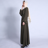 Ramadan new waist dress Arab robe solid color with sleeves loose spot factory price abaya