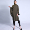 New Muslim Women's Mid-length Big Bat Sleeve Dress Middle Eastern Malay Blouse Spot Issued on Behalf of