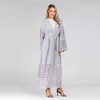 Muslim Hot Style Cardigan New Fashion Women's Embroidered Mesh Cardigan Dubai Robe Dress