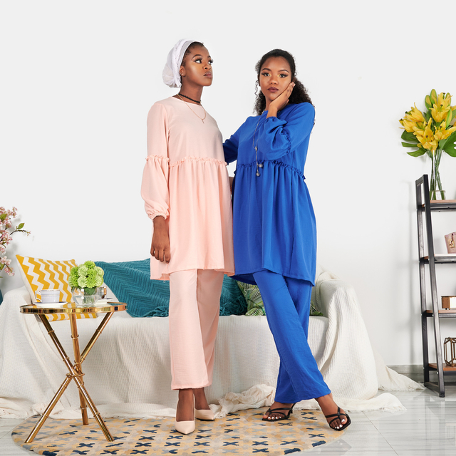 Summer Turkey Casual Loose Modest Fashion Middle East Muslim Lady Blouse Set