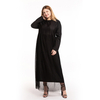 New European And American Polka Dot Plus Size Women's Mesh Slim Dress