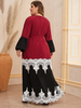 European And American Fashion Plus Size Women's Stitching Dress