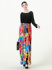 Hot Selling Fashion Women's Long-sleeved Bottoming Plus Size Waist Double Pocket Dress Fashion Abaya