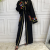 2022 AliExpress EBay Amazon Middle East Dubai Hot Sale Muslim Fashion Embroidered Cardigan Lace Female Robe