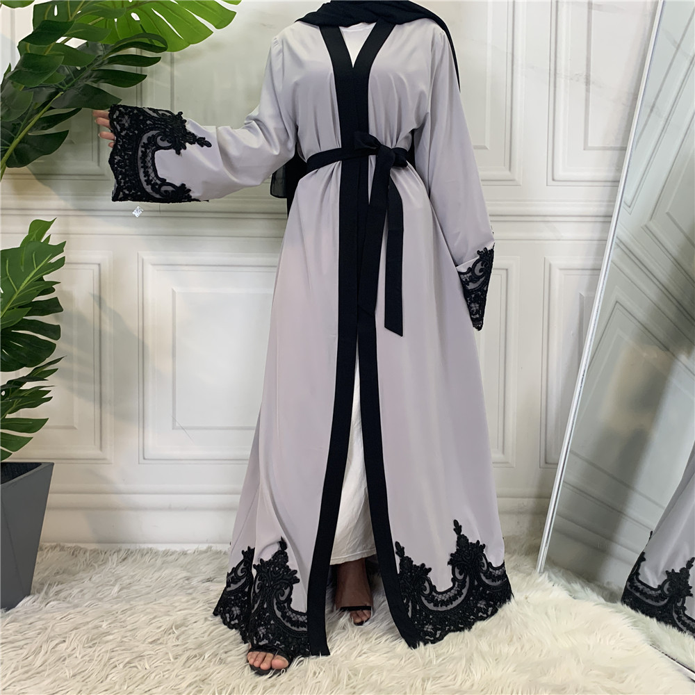 2022 Fashion Embroidered Robe Turkish Casual Cardigan Islamic Long Cardigan Dress