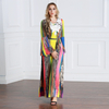 AliExpress Amazon Hot Selling Fashion Women's Color Printed Long Dress Abaya