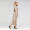 Middle Eastern Fashion Embroidered Muslim Dress Round Neck Long Sleeve Stitching and Big Swing Abaya