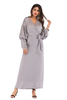 Islamic Long-sleeved Embroidery Front Turkey Ruffled Fashionable Muslim Dress Dubai Hot Sale Dress