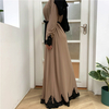 Islamic Long-sleeved Embroidery Front Ruffled Fashionable Muslim Dress Dubai Hot Sale Dress Turkey
