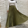 European And American Simple And Versatile Women's Spring And Summer New Style Big High-waist A-line Pleated Skirt Long Skirt