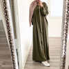 Islamic Modest Muslim Modern Dubai Arabic Latest Fashion Lady Maxi Dresses Open Abaya
