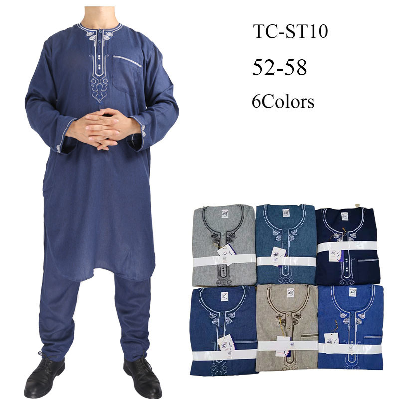 Arabic Design Casual 2022 Muslim Islamic Cotton New Men's Wholesale Robe Thobe