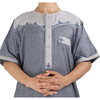 2022 cotton Wholesale New Arabic Men's Robe Stand Collar Muslim Islamic Thobe