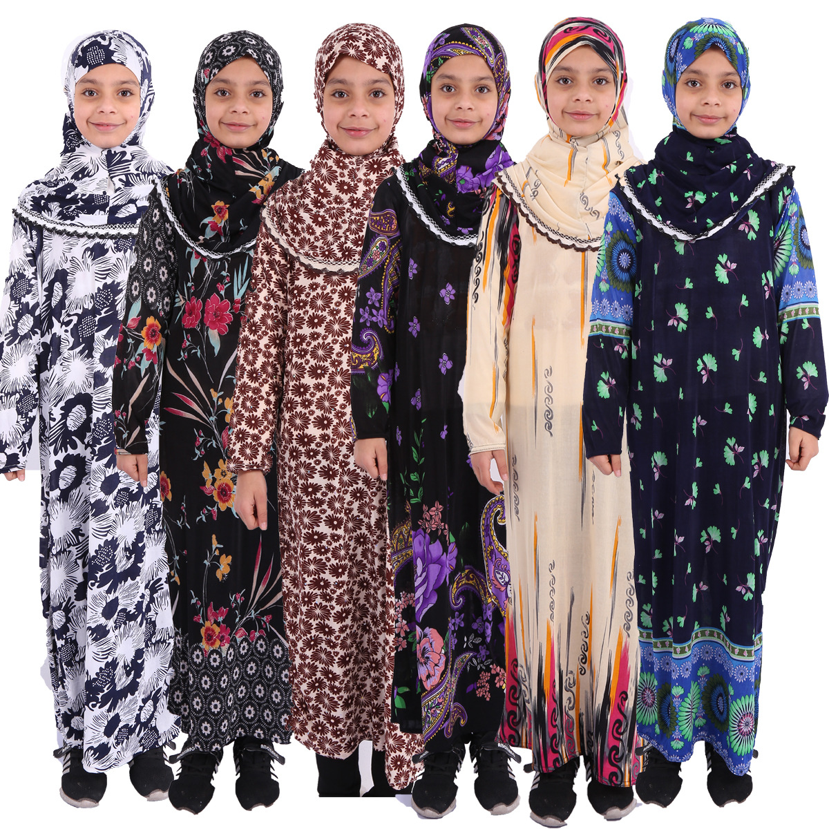 Printed Middle East Muslim Design New Kids Islamic Wholesale Casual Robe