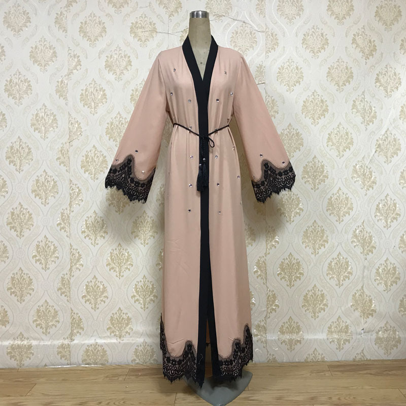  Open Abaya Bat Sleeve Dubai Morocco Burka Thobe Caftan Kimono Islamic Clothing Jalabiya Muslim Turkish Arab Modest 2022 Kaftan Prayer Women Maxi Dress Open Abaya