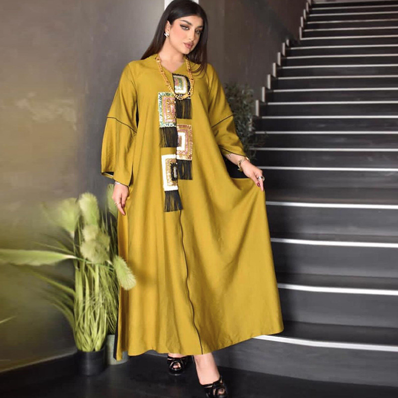 Muslim Dresses Turkey Abayas Butterfly Style Slim Abaya Dress