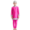  2021 Girl 3 Pieces Fabric Islamic Clothing Sportswear Kids Muslim Fashion Swimwear Modest Full Cover Swimwear Swimsuit Burkini