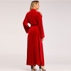 Middle Eastern Fashion Abaya Splicing Pearl Cardigan Muslim Long-sleeved Gold Velvet Embroidery Kimono