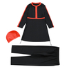 sportswear muslim modest islamic clothing fashion kids fabric 3 pieces swimwear full cover girl 2021 swimwear swimsuit burkini