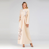 Middle Eastern Women's Fashion Muslim Cardigan Embroidered Long Sleeve Slim Abaya Robe