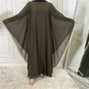 European And American Muslim Trend Lace Stitching Loose Lace Long-sleeved Robe Women