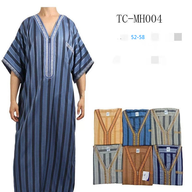 Wholesale Linen Islamic Nigeria Middle East Arabic Men's Robe Muslim Thobe