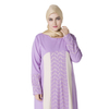 New Fashion Robe Korean Hemp Ethnic Plus Size Muslim Lace Stitching Long-sleeved Dress