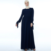 Ramadan NEW Women's Cross-border Turkish Simple Casual Dress Chiffon Bow Sleeve Gauze Skirt Spot