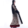 Ins New Fashion Loose Muslim Sequined Cardigan Robe Turkish Casual Lace Outer Spot Cross-border