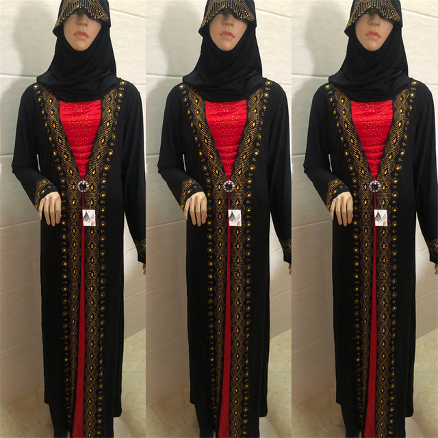  Dubai Islamic Clothing Muslim Jalabiya Kaftan Burka Caftan Thobe Turkish 2022 Jilbab Prayer Women Maxi Dress Abaya