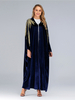 New Autumn and winter new luxury velvet car floral bat sleeve Muslim Arab Middle East robe