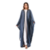 European And American Muslim Trend Lace Stitching Beaded Loose Lace Long-sleeved Cardigan Robe Women