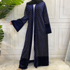 2022 Middle East new fashion autumn and winter kimono abaya gold velvet bronzing Muslim cardigan robe