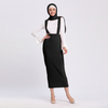 Amazon Modest Muslim Lady New Design Fashion Sheath Dress Middle East Ins Long Button Skirt