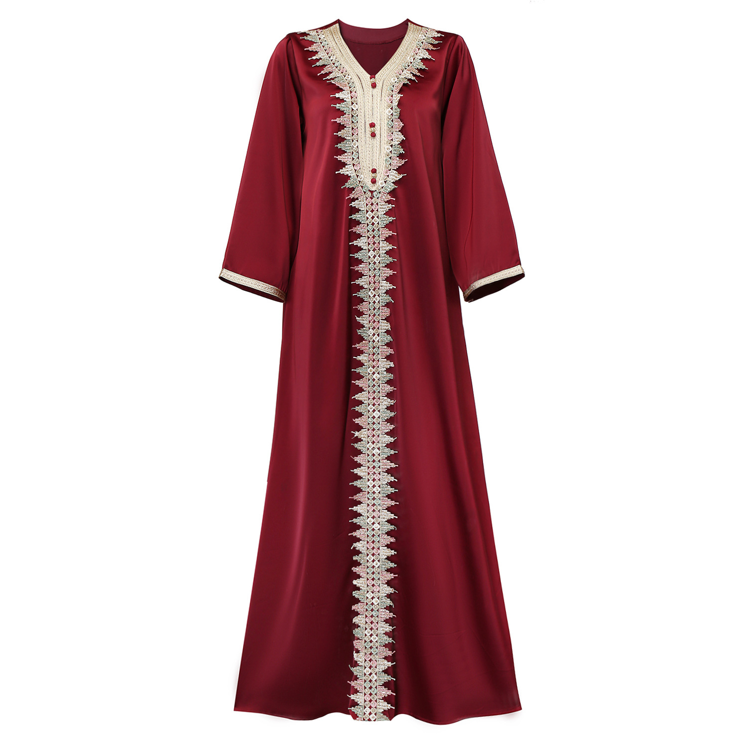  Kaftan Islamic Clothing Modest Muslim Dress Embroidery Borka Muslimah Wholesale Shop Fabric Collection Women Kimono Abaya
