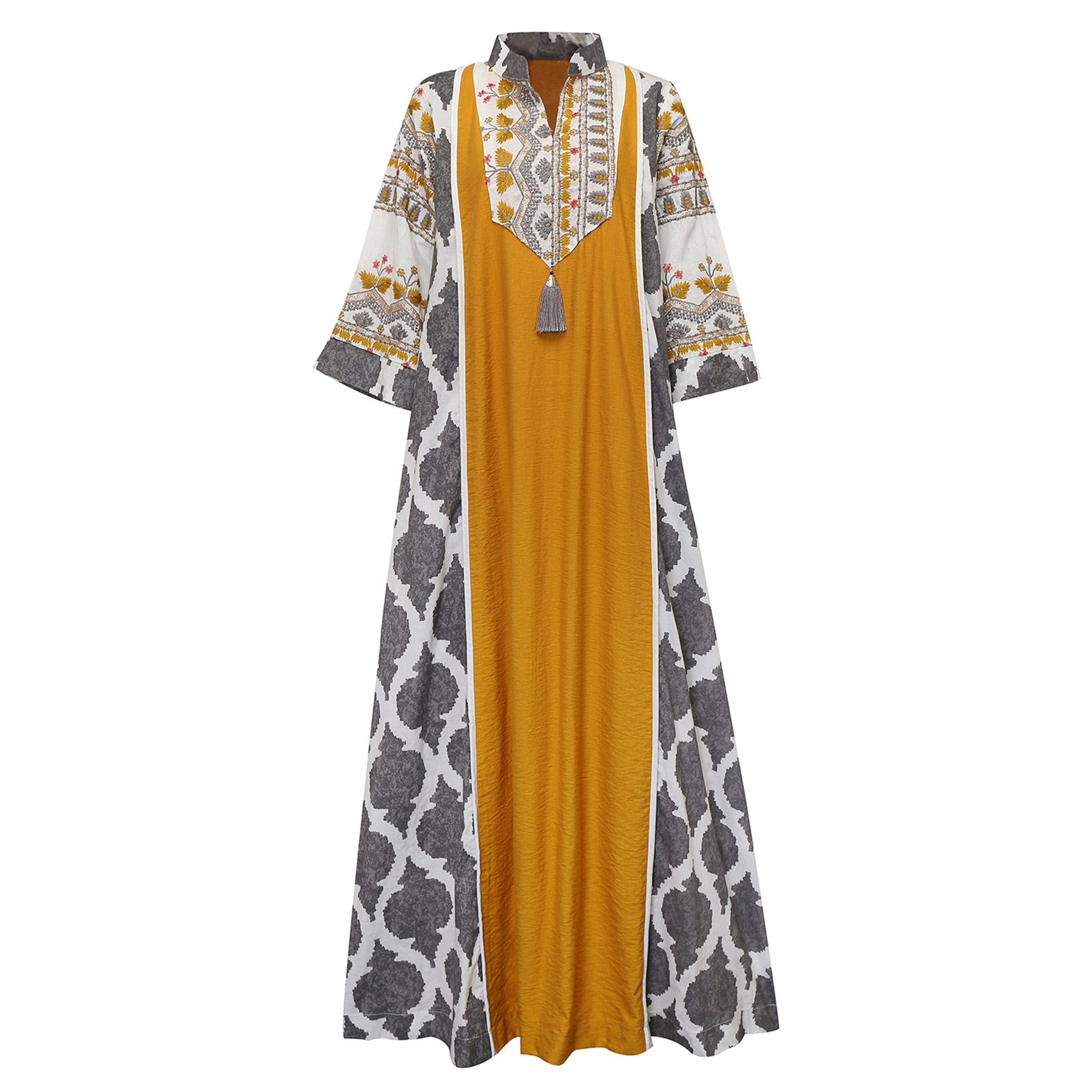  Wholesale Muslim Dress Borka Collection Modest Kaftan Islamic Clothing Muslimah Embroidery Fabric Shop Women Kimono Abaya