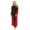 New Middle Eastern Arab Fashion Print Lantern Sleeve Cardigan Robe Muslim Abaya