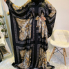 Cross-border Source Fashion Printing Elegant Loose Muslim Robe Bat Sleeve Plus Size Women's Dress