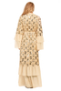 Fashion New Sequined Chiffon Stitching Flared Sleeve Muslim Cardigan Robe