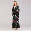 European And American Fashion Muslim Cardigan Hot Style Middle East Embroidery Stitching Abaya