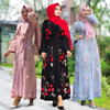  Open Cardigan Robe Modest Muslimah Dubai Maxi Dresses Embroidery Islamic Women's Abaya