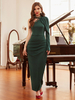 Party Wear Maxi Dress Handmade Women Muslim Dresses Modest Islamic Dubai Fabric Dubai Clothing Abaya