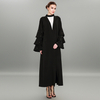 European And American Fashion Beaded Multi-layer Flared Sleeves with Solid Color Cardigan Robe