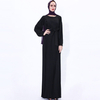 Plus size women's autumn new pleated Muslim long skirt Islamic Ramadan dress spot hair abaya